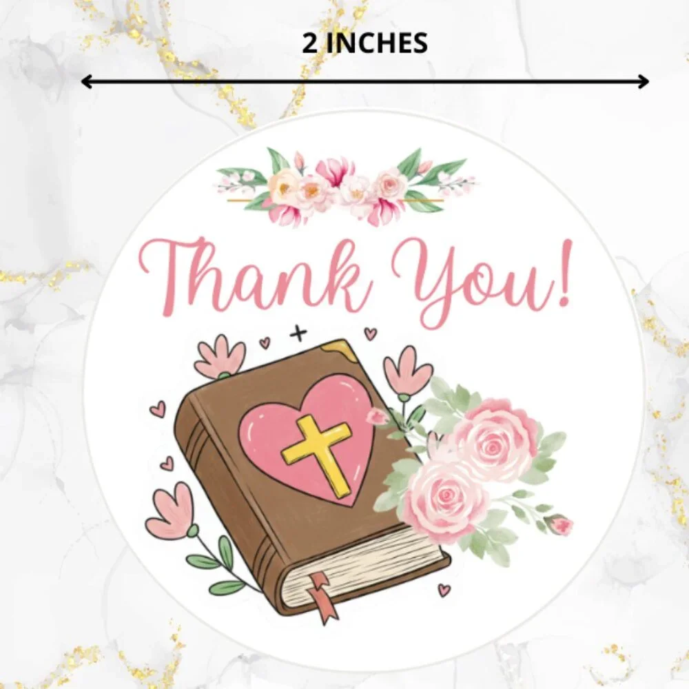 60 Thank you Roud Stickers Biblie